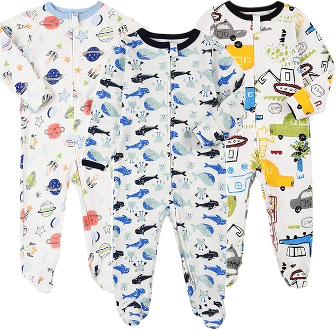 Baby Pyjama met Voeten en Wanten - Set van 3 voor Extra Warmte