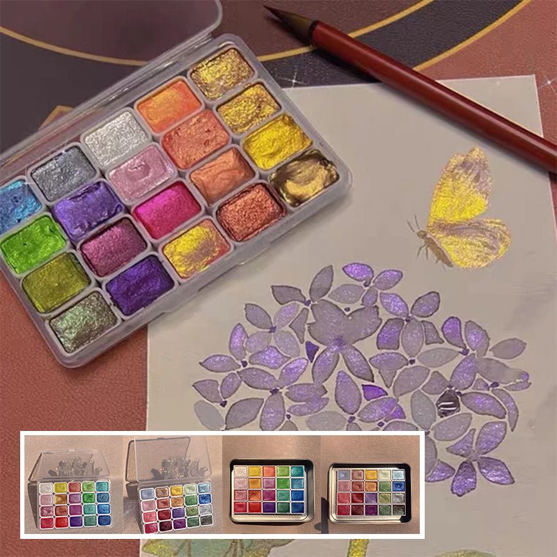 20 colors watercolor paint set