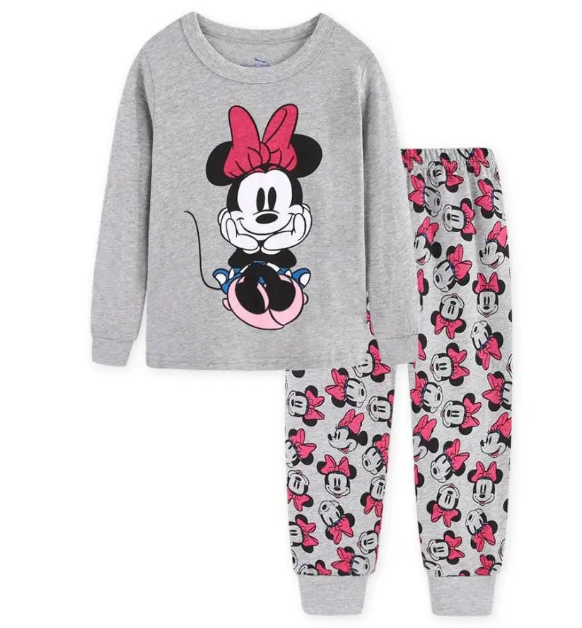 Minnie Mouse Tweekleurige Pyjama Set voor Kinderen - Lotte Prinsessen Pyjama met Stipjes