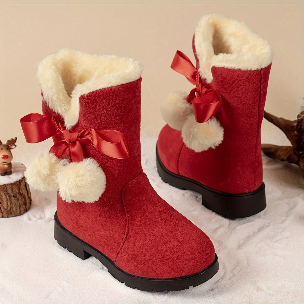 Zara - Warme Fleece Snow Boots voor Meisjes met Antislip Onderkant