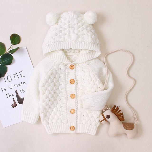 Baby Gebreide & Capuchon Cardigan