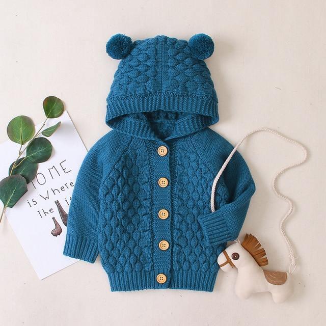 Baby Gebreide & Capuchon Cardigan