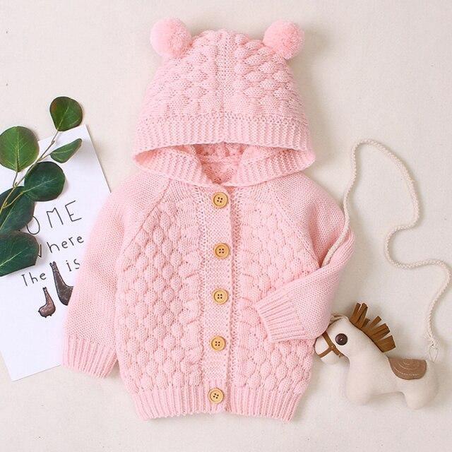 Baby Gebreide & Capuchon Cardigan