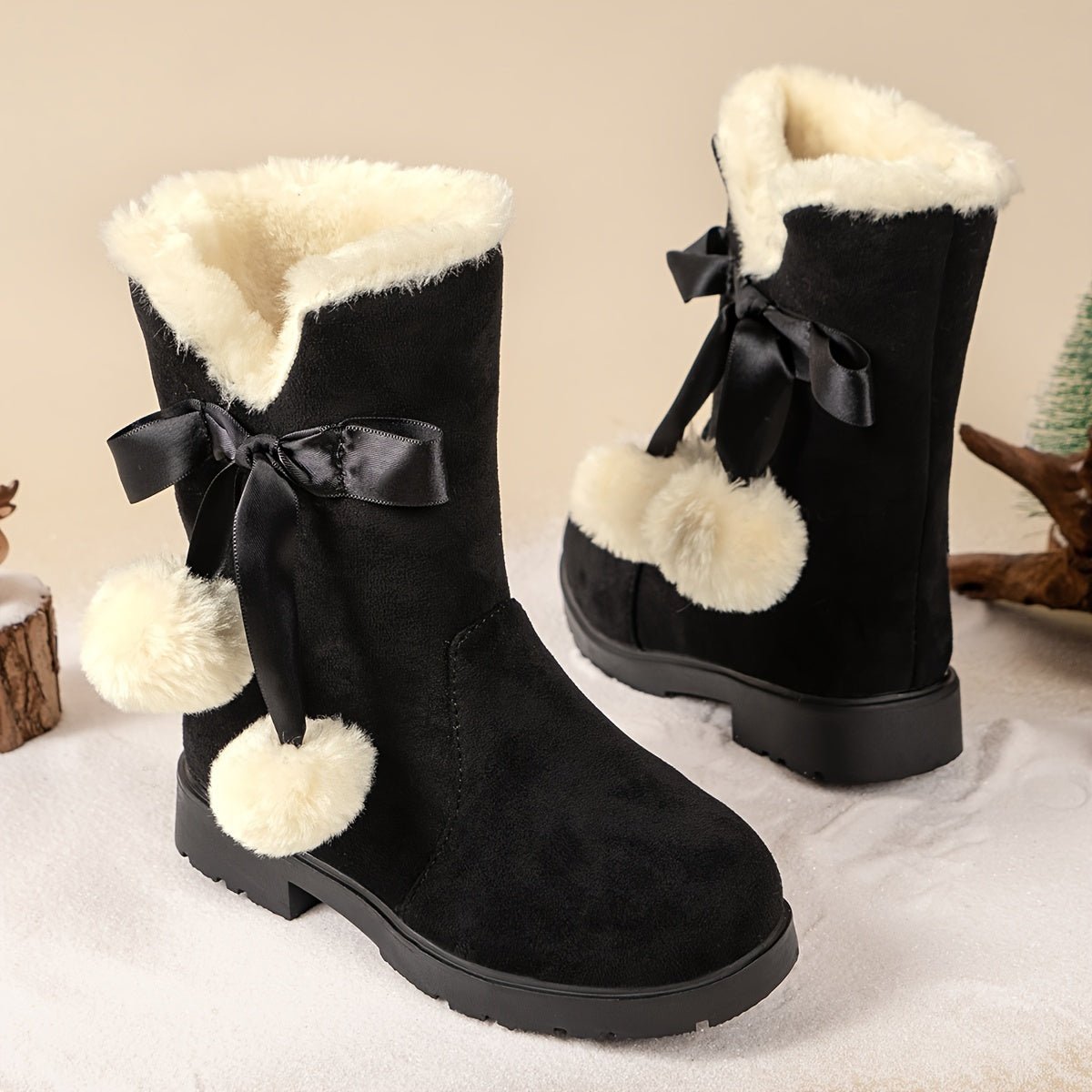 Zara - Warme Fleece Snow Boots voor Meisjes met Antislip Onderkant