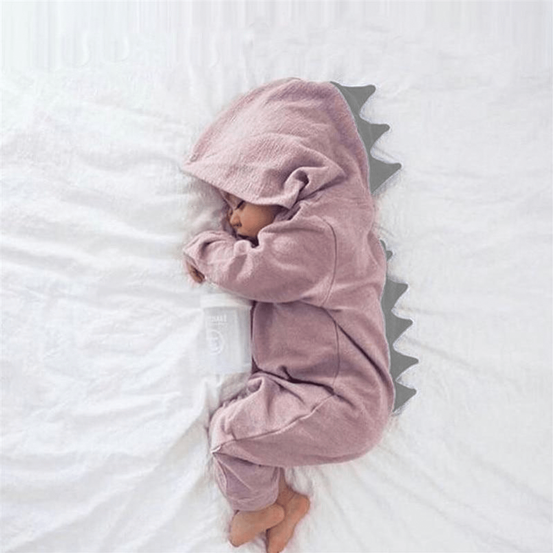 Schattige Baby Onesie met Dinosauruskapje - Dinodream Onesie voor Extra Fun