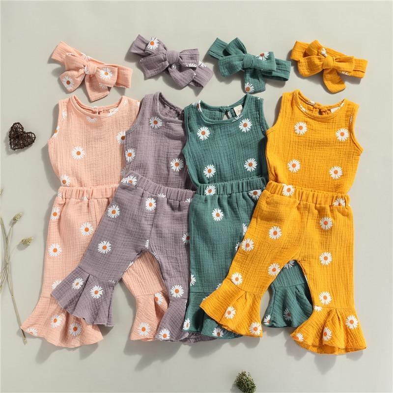 Zomerse Flared Disco Daisy Set