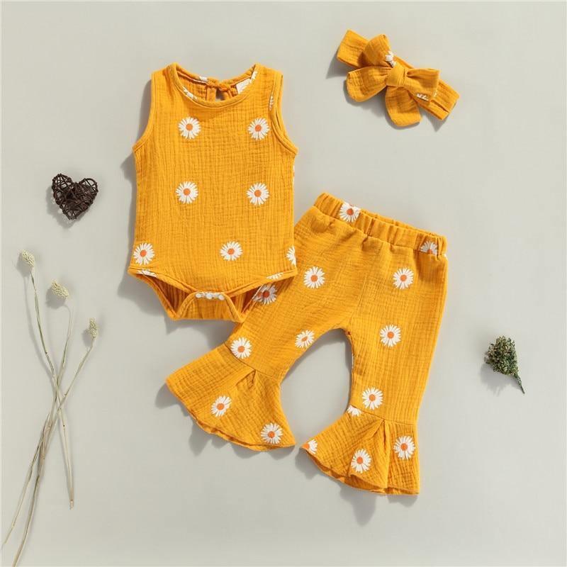 Zomerse Flared Disco Daisy Set