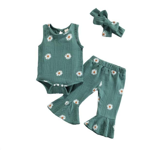 Zomerse Flared Disco Daisy Set